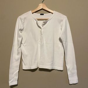 Henley long sleeve top☁️